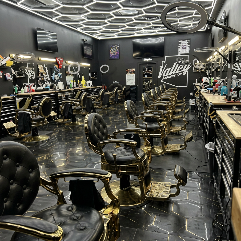 Inside Valleycutz Barbershop